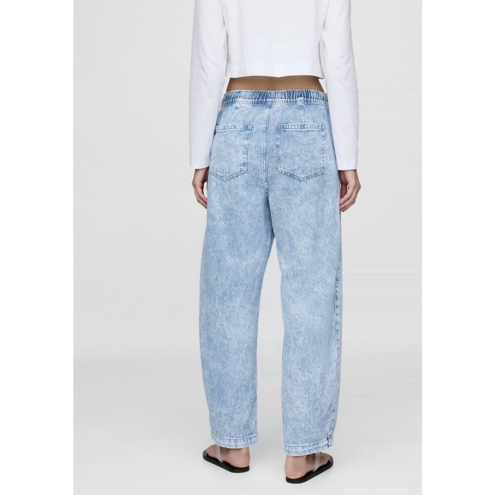Gap High Rise UltraSoft Barrel Jeans Light Wash Women’s L - Picture 4 of 7